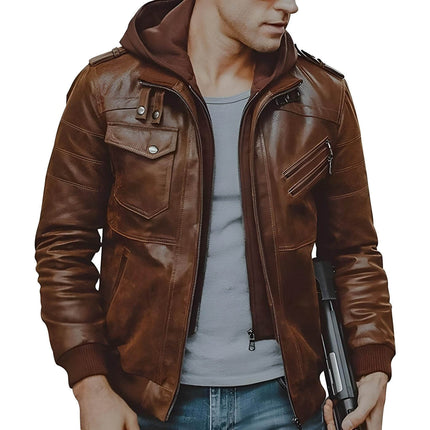 Campera de Cuero Masculina
