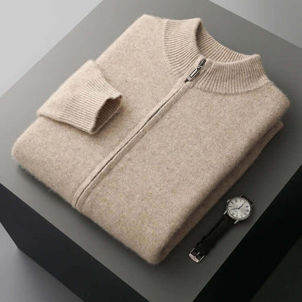 Cárdigan de Merino con Cresta